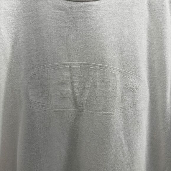 Vintage Levis for Women White on White Spell Out Shirt Single Stitch Size Medium - Picture 1 of 6
